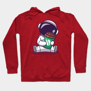 Cute Astronaut Holding Coffee Cup Hoodie